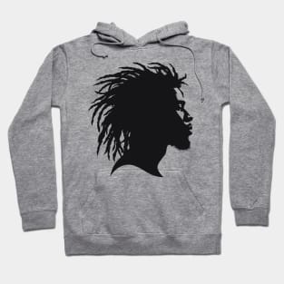 Afrocentric Dreadlocks Silhouette Hoodie